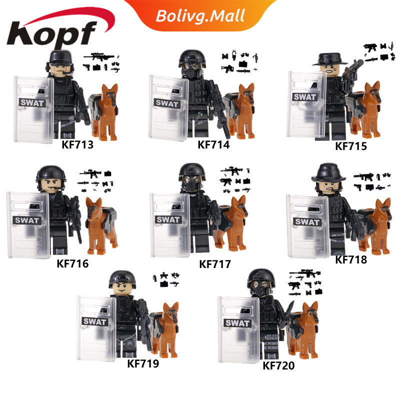 Bộ Đồ Chơi Lego Xếp Hình Cảnh Sát Kf6067 Swat Thú Vị Cho Bé