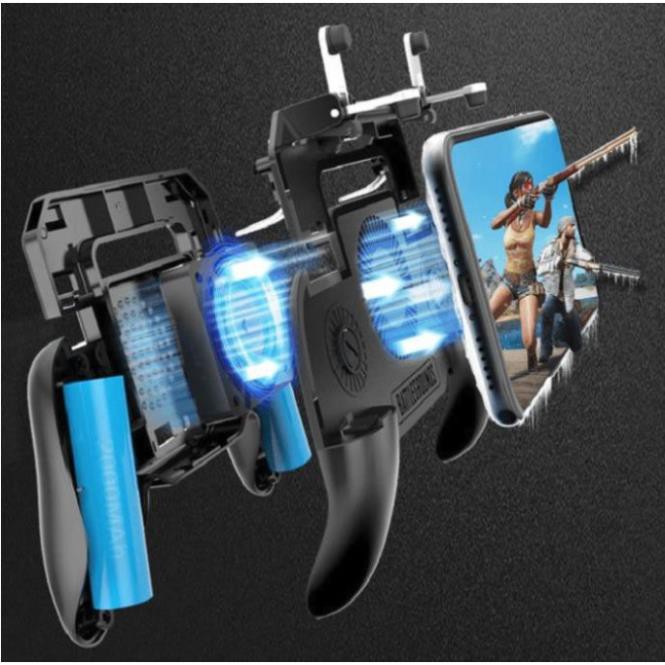 Mua ngay Tay Cầm Chơi Game PUBG Tích Hợp Tản Nhiệt Và Sạc Dự Phòng Cho Điện Thoại Iphone Android [Freeship 10k]