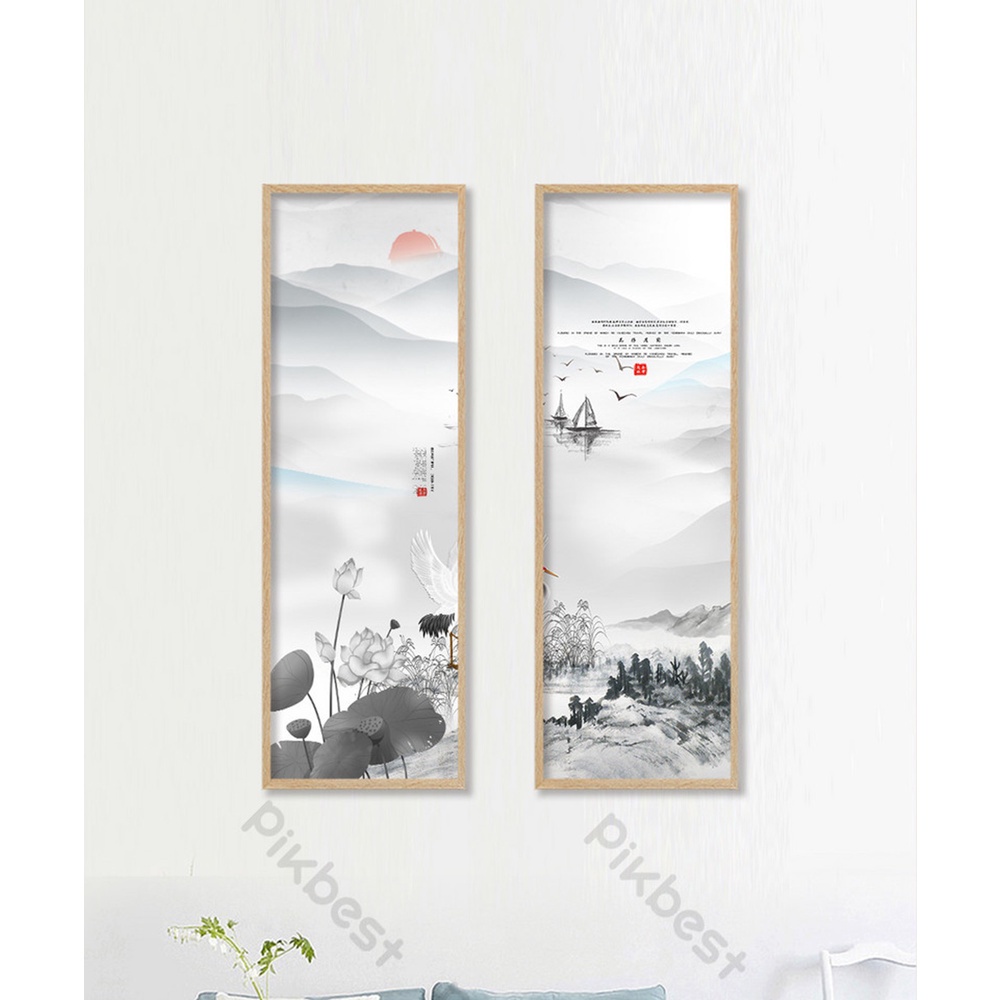In hình ép gỗ Laminate TRANH SƯU TẦM - Mẫu 3 (2 Dọc 2x20x60, 2x30x90). In ảnh theo yêu cầu