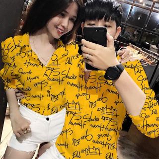 Áo sơ mi nam (nữ) chữ vàng (Kèm ảnh thật)