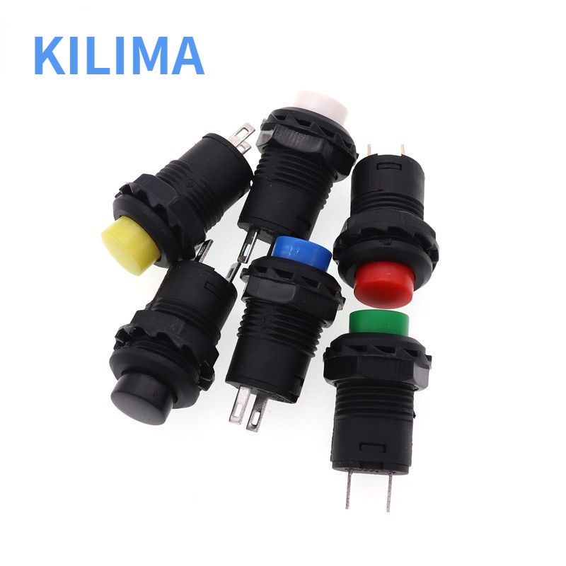 Set 5 Công Tắc Nhấn / Tắt Tự Khóa DS427 DS428 12mm 3A / 125VAC 1.5A / 250VAC DS-427 DS-428