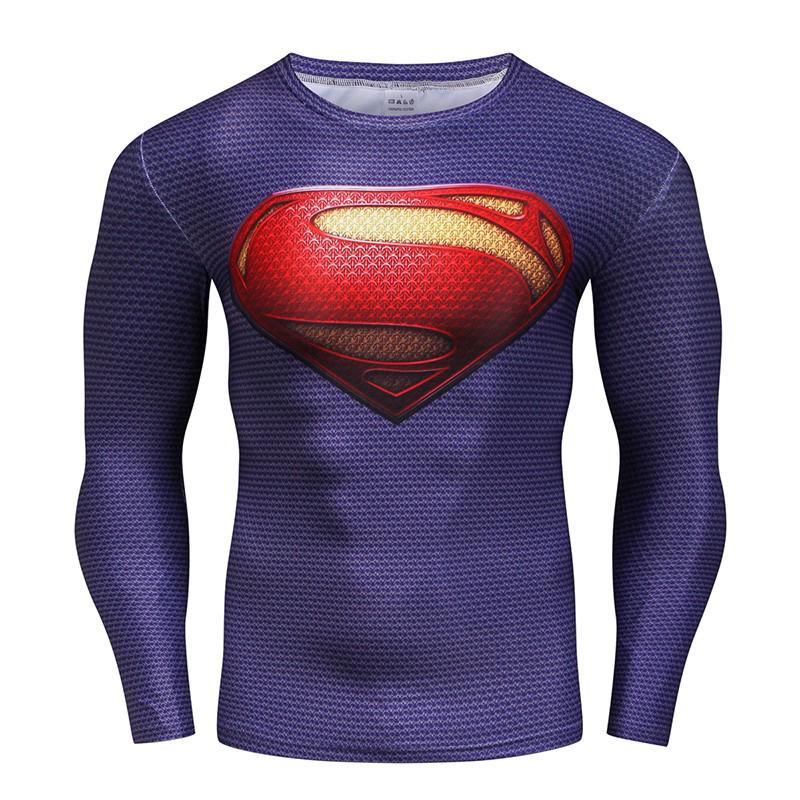 Áo Thun Tay Dài Cosplay Superman Cho Nam