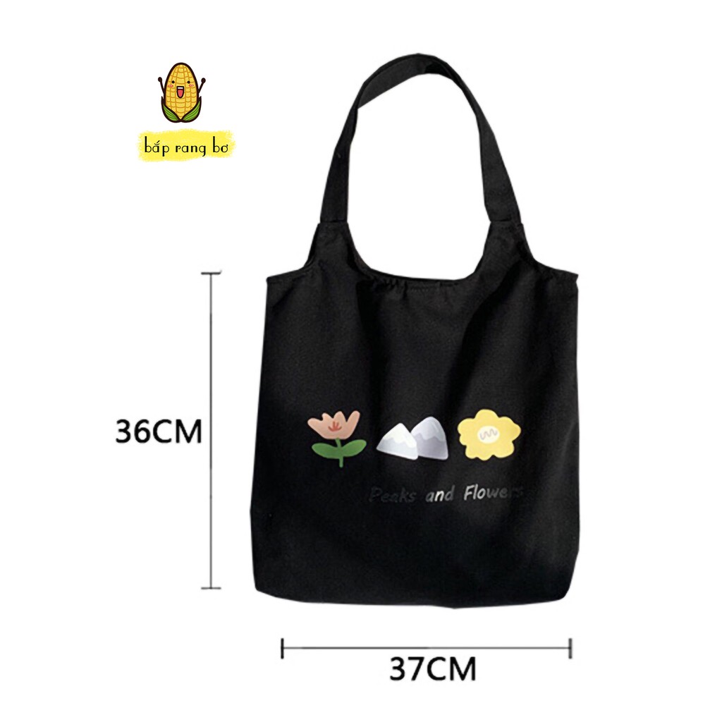 TÚI VẢI ĐEO VAI HÌNH NGỌN NÚI - TÚI TOTE CANVAS ULZZANG