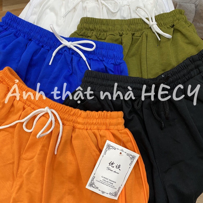 Quần Đùi Nữ Xẻ Viền Tà - Hecy.Clothing [FREESHIP] - Quần short nữ trơn xẻ tà 5 màu Basic