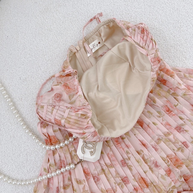 ĐẦM MIDI HOA DẬP LY 2 DÂY