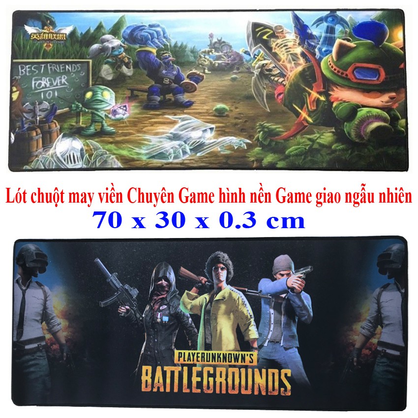 Miếng lót chuột Chuyên Game có may viền 70 x 30 cm Size Lớn S1 - Loại MousePad Control và Speed