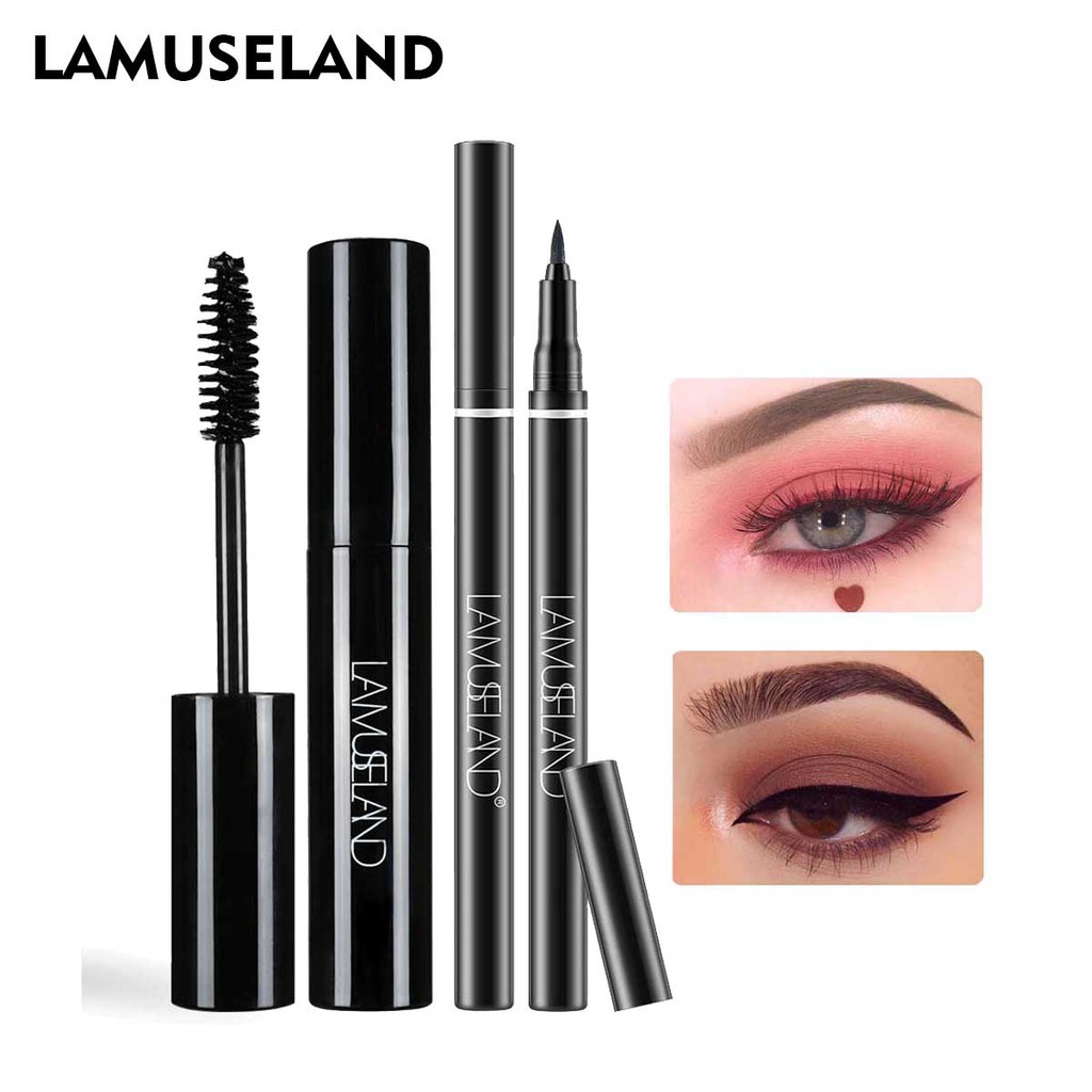 Mascara và bút kẻ mắt trang điểm Lamuseland LAS201