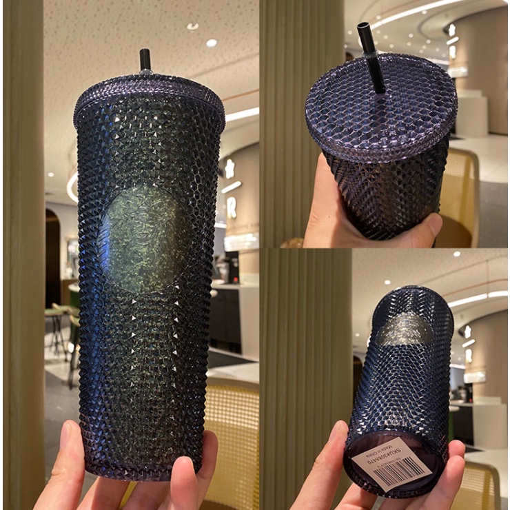 710ml barbie pink starbucks limited brilliant diamond durian straw cup cốc cà phê hai lớp để học tập và làm việc