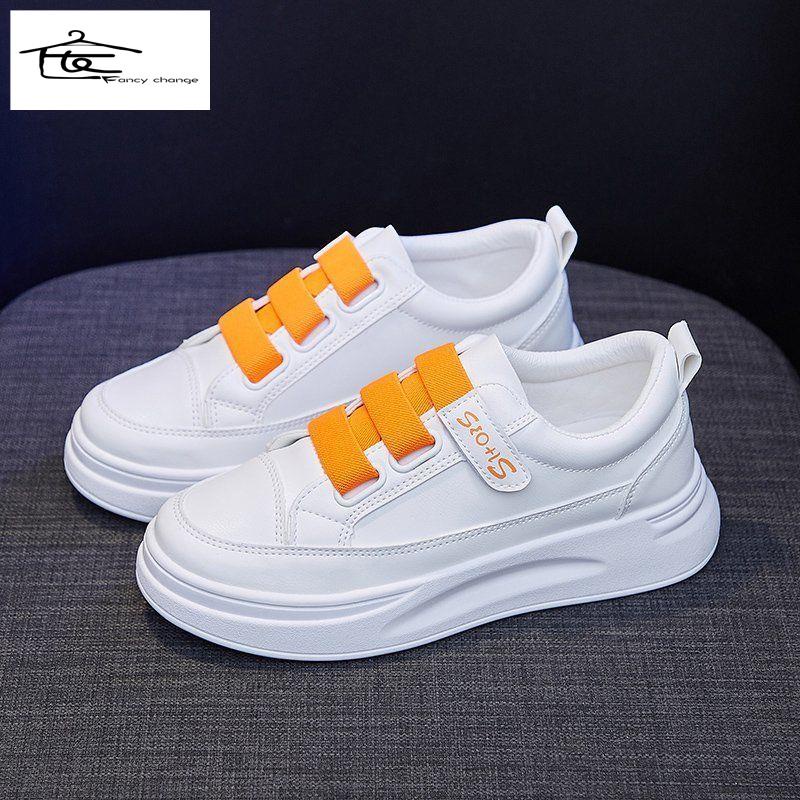 Giày Thể Thao Bằng Da Đế Dày Thời Trang Năng Động Dành Cho Nữ