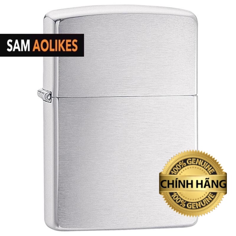 𝐇𝐨̣̂𝐩 𝐐𝐮𝐞̣𝐭 𝐁𝐚̣̂𝐭 𝐋𝐮̛̉𝐚 𝐗𝐚̆𝐧𝐠 Zịppo Brushed Chrome Phay Xước Chính Hãng USA Mỹ