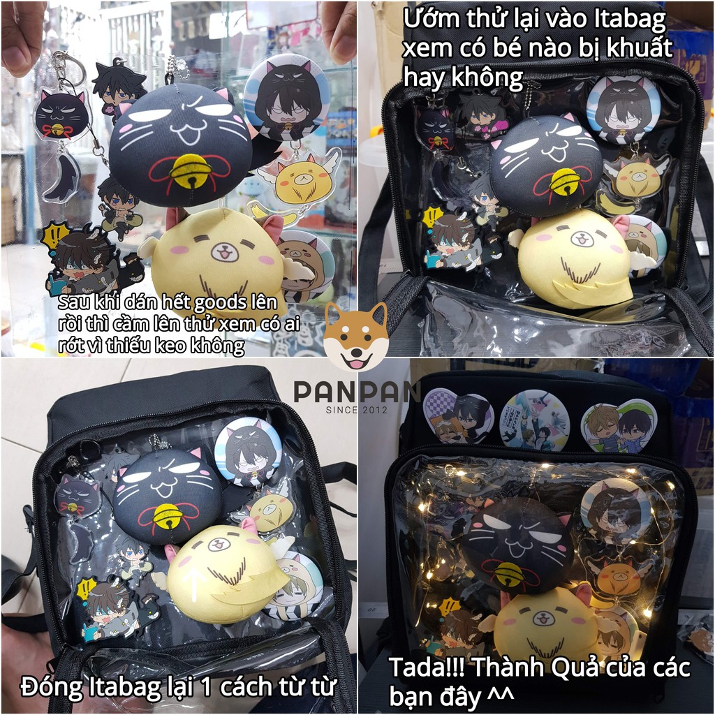 Cuộn 100 miếng keo trong suốt dán Merch/Itabag/Poster