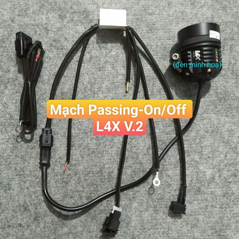 Mạch Passing - On/Off cho Trợ sáng L4x - V.2 | Passing cả khi bật và tắt đèn | Cho tất cả dòng xe | Zone9x