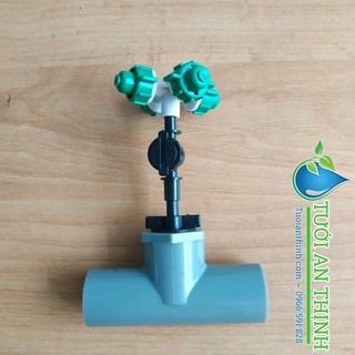 Béc phun sương 4 hướng kèm phụ kiện nối ống PVC 21