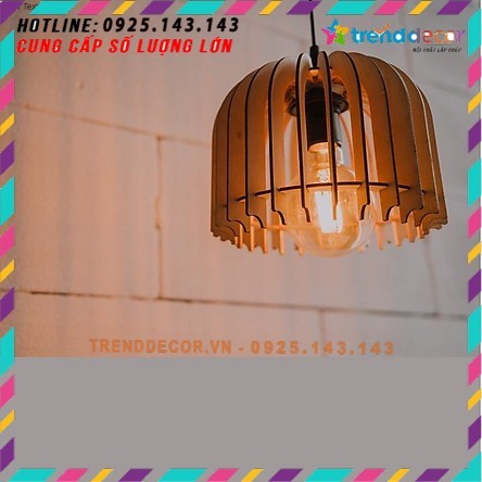[Mới] 20 MẪU Đèn gỗ thả trần gia công 250x350mm trang trí nhà và decor quán cafe bền đẹp, độc, lạ hiện đại TRENDDECOR