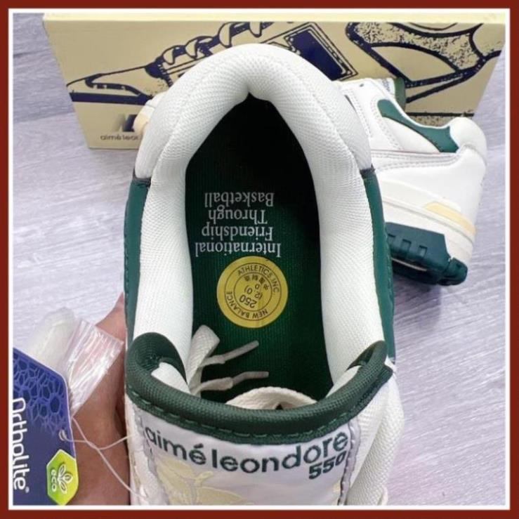 Giày New Balance 550 Green Yellow, Giày New NB crt300 574 trắng kem vàng full box 😀