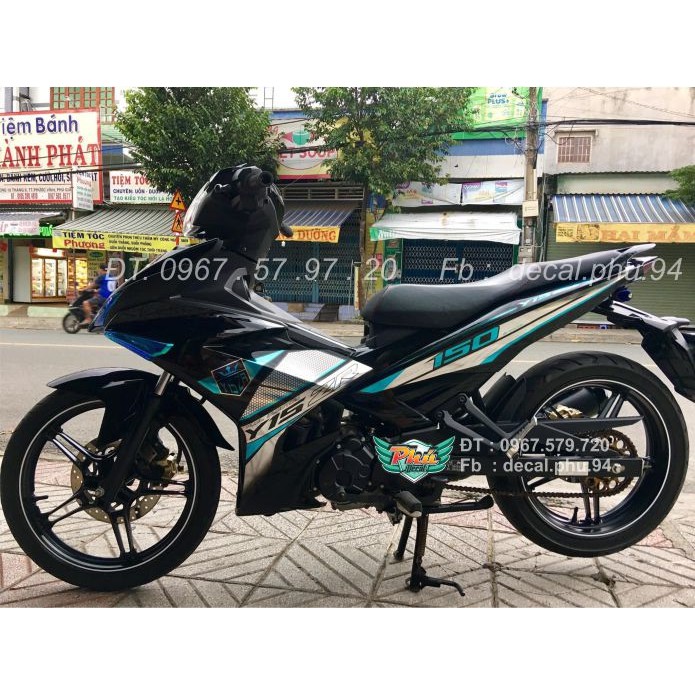 Tem Exciter 150 Y15ZR Đen bạc Crom (B)