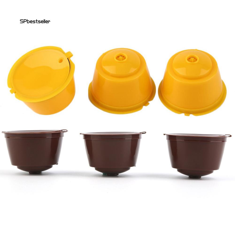 Set 3 cốc lọc bằng nhựa và thép không gỉ cho máy pha cafe Dolce Gusto