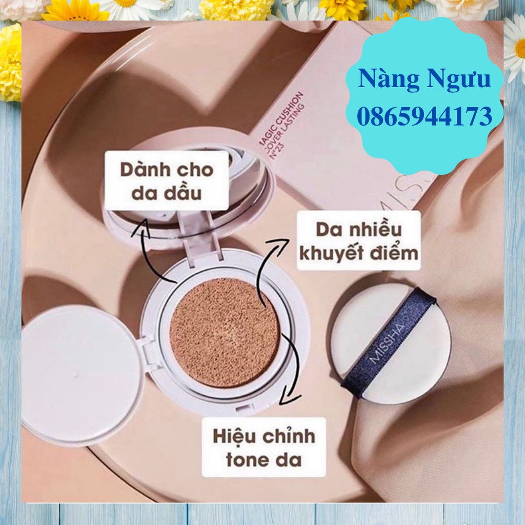 Phấn Nước Missha, Che Khuyết Điểm, Kiềm Dầu 24h, Cushion Missha Hồng Chính Hãng Hàn Quốc