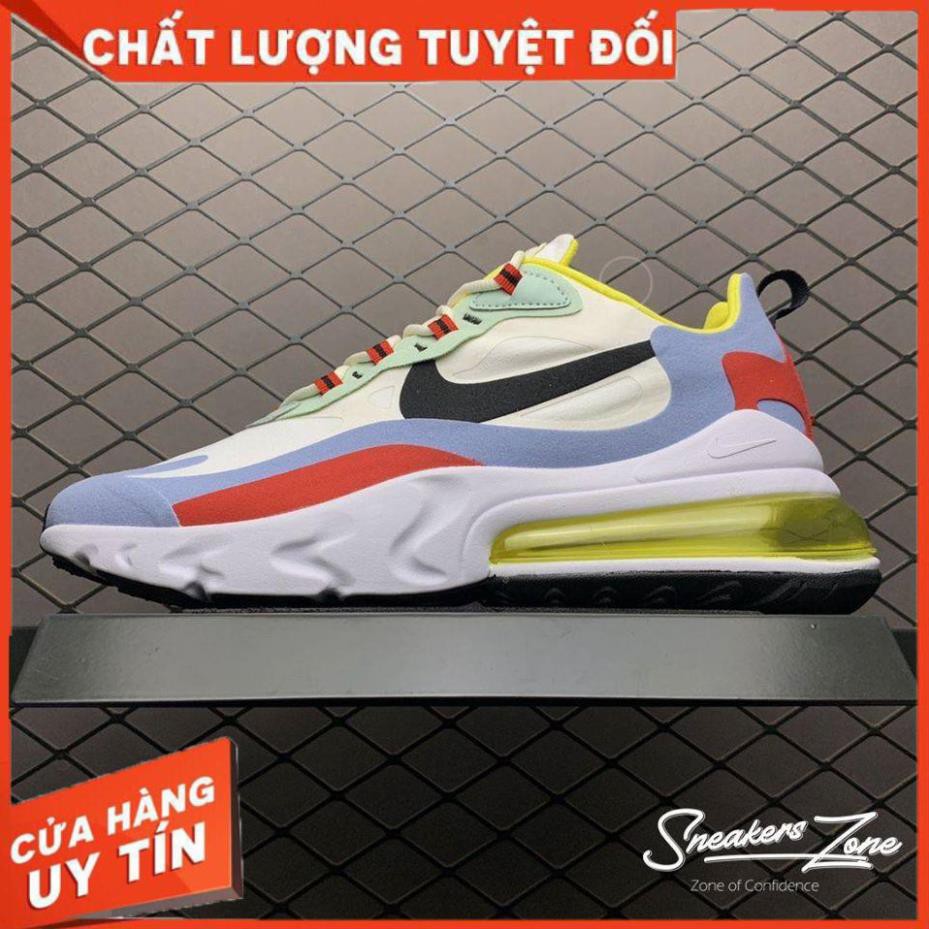 sale (FREESHIP+HỘP+QUÀ) Giày thể thao Air Max 270 React Bauhaus trắng xanh dương nhạt siêu đẹp cho nam và nữ SALE 20%