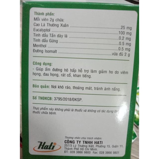 Kẹo Ngậm Hati - Tux Hỗ Trợ Giảm Ho Viêm Họng - 1 Hộp 20 Gói ( Kẹo Cay Con Ếch )