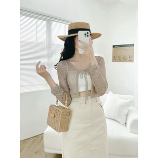 Áo khoác cardigan móc LYRA, chất len dệt hot trend 2022-VSYAK0074