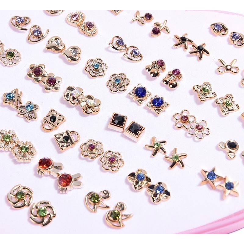 Sét 36 đôi bông tai hoa tai hàn quốc trẻ trung