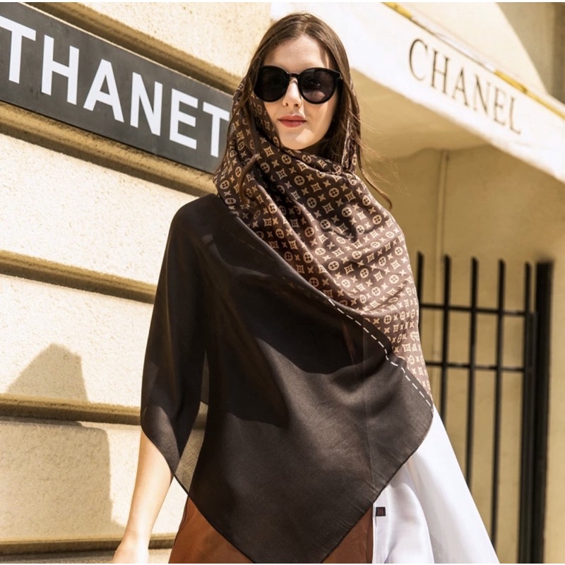 Khăn choàng lụa cao cấp đa năng size 90x180cm