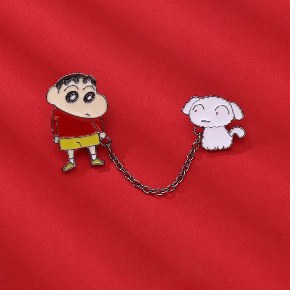 Ghim cài áo hình nhân vật hoạt hình Shin chan dễ thương cho nữ