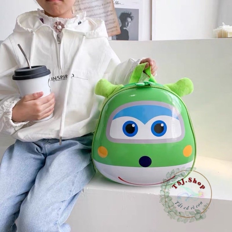 Balo cho bé trai bé gái hoạ tiết hoạt hình đội bay siêu đẳng Super Wings