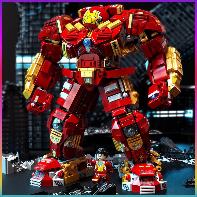 Đồ chơi xếp hình lego hulkbuster iron man người sắt siêu anh hùng avenger 1450 chi tiết