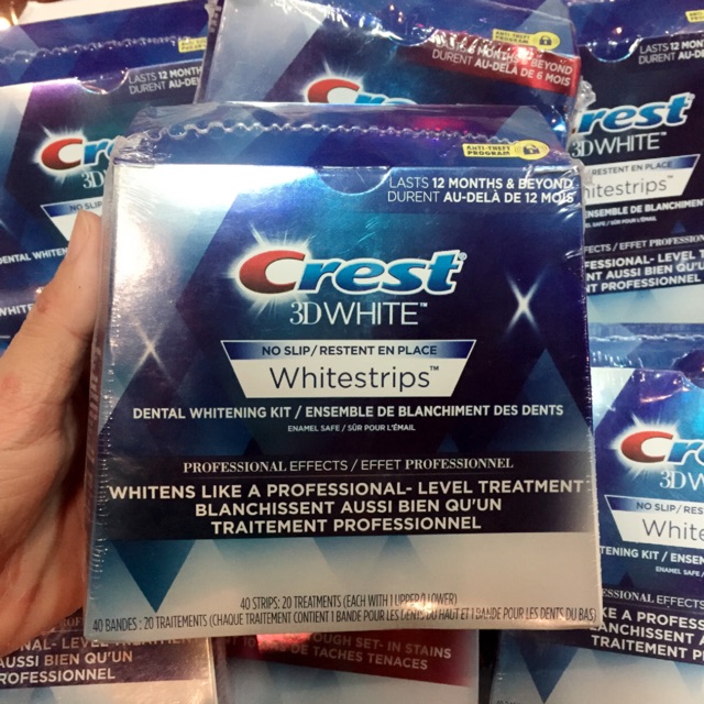 (Nhập ZUIBNAMGC - Giảm 10k) Miếng dán trắng răng Crest 3D White Professional Effects