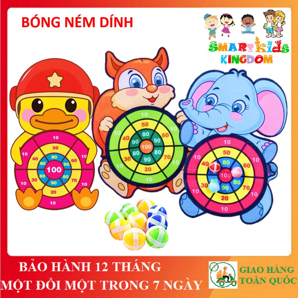 Ném Bóng Dính, Bảng Phi Tiêu Bóng Ném Dính Rèn Luyện Tính Tập Trung Cho Bé - Tặng kèm 3 bóng