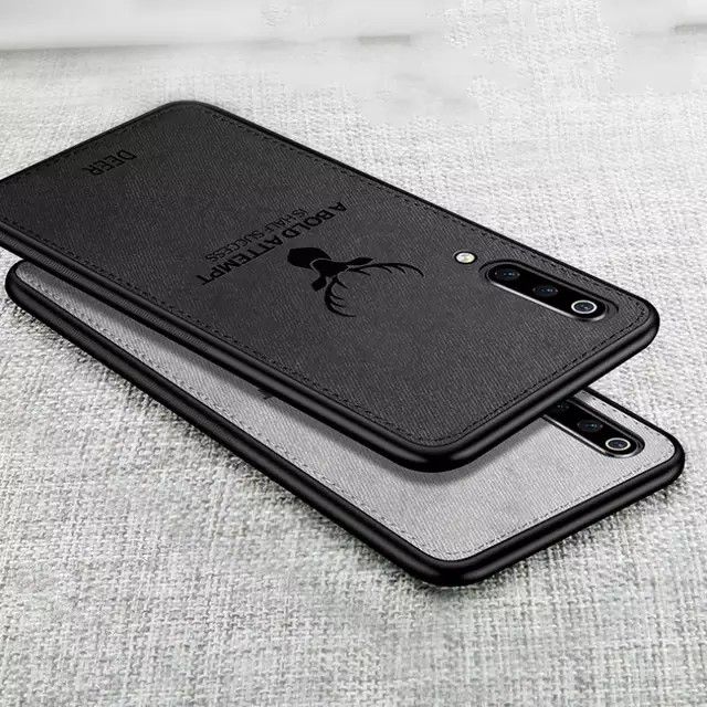 Ốp lưng Xiaomi Mi 9 SE chống sốc vải đầu hươu cao cấp thời trang