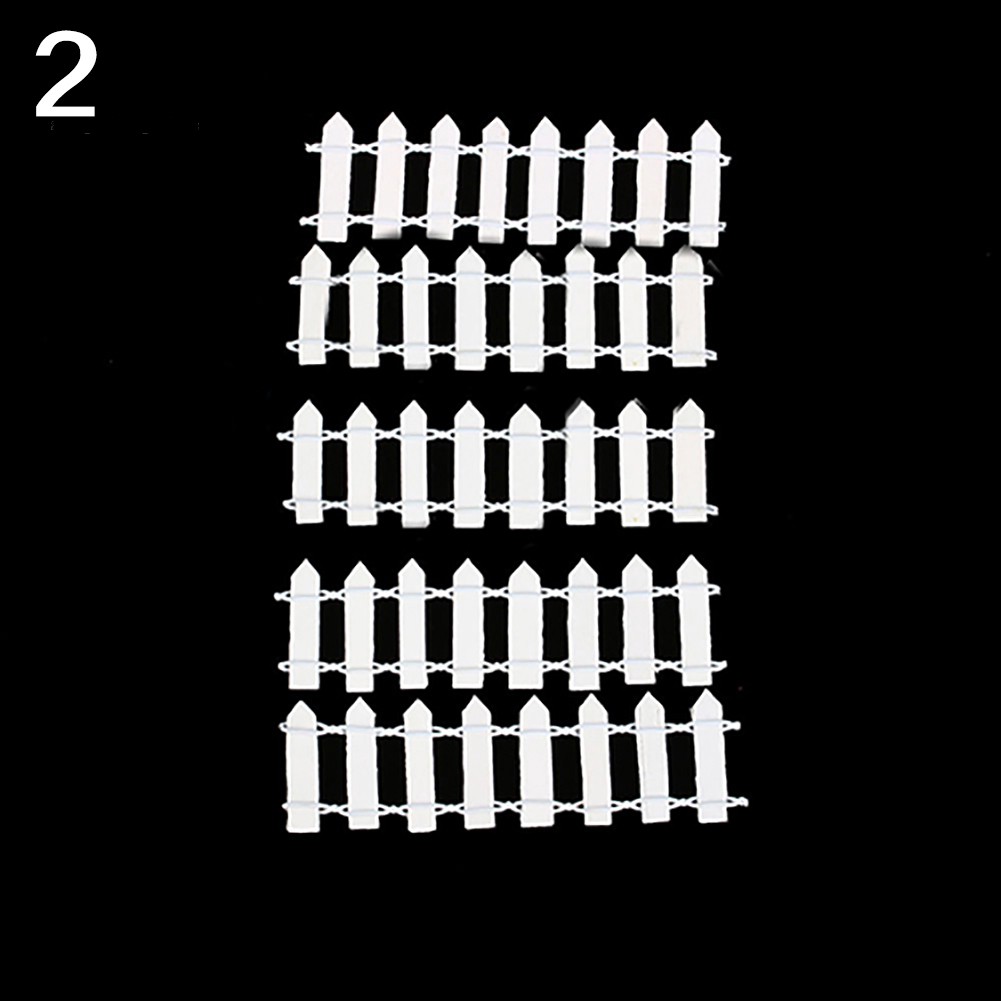 Bộ 5 mô hình hàng rào gỗ mini trang trí cảnh sân vườn