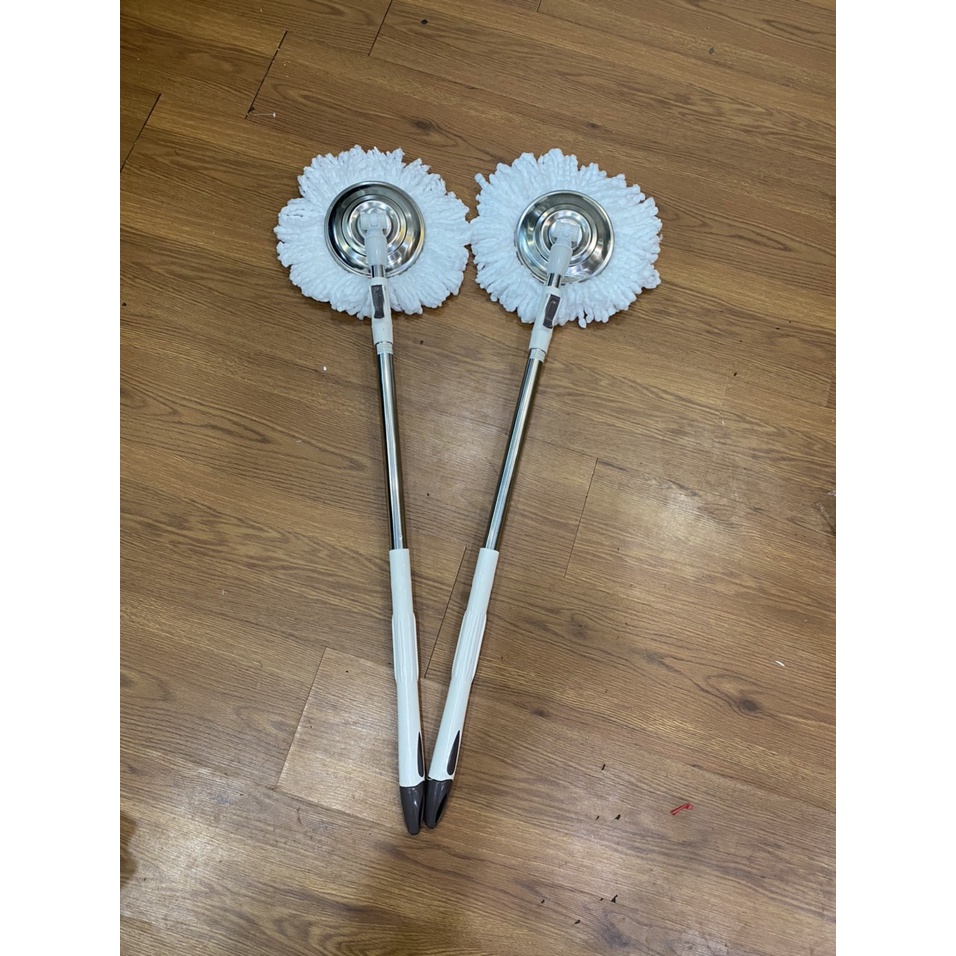 Cây lau nhà 360 độ ( bộ bàn inox)( MẦU GIAO NGẪU NHIEN ) ( TÍM XANH NAU GHI)