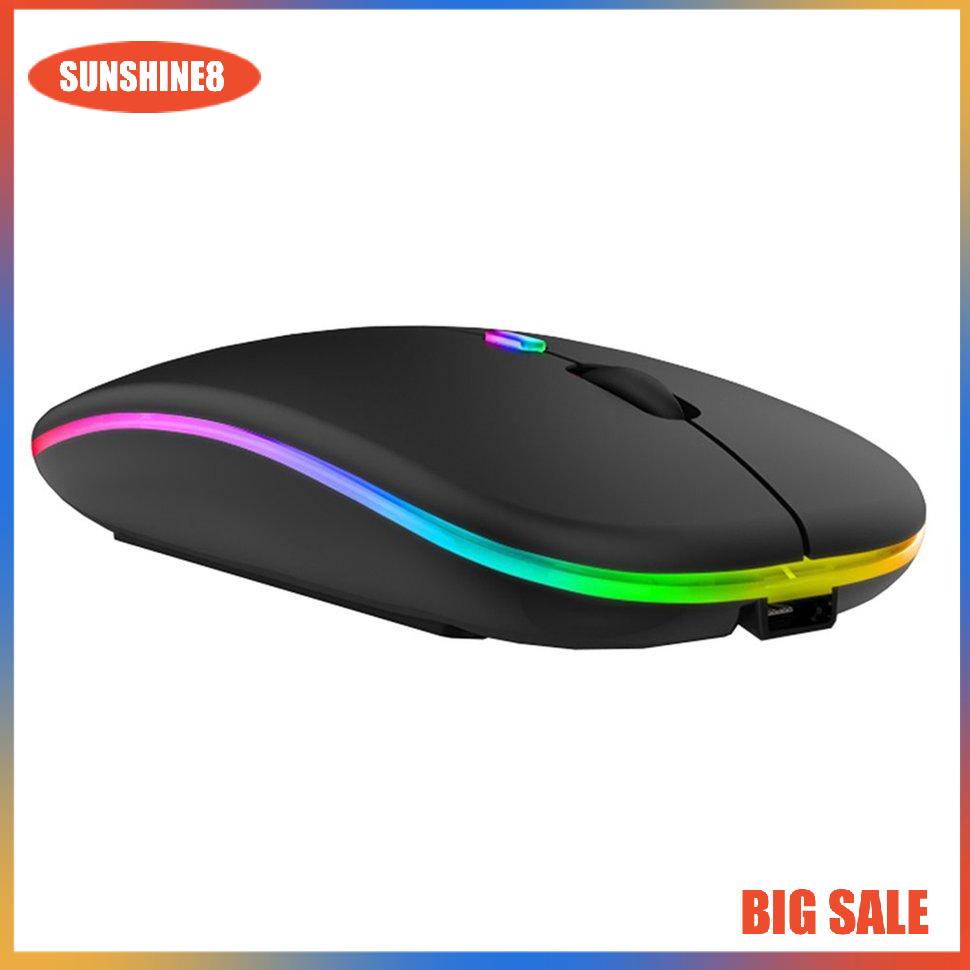 【SUN】Không dây với USB Sạc lại RGB Chuột BT 5.2 cho máy tính xách tay PC