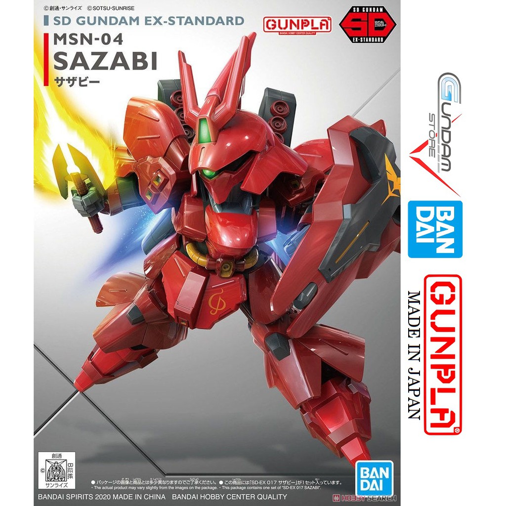 Bandai Mô Hình Gundam SD Sazabi MSN-04 EX Standard Đồ Chơi Lắp Ráp Anime Nhật Tỷ Lệ Sd
