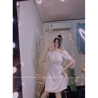 ĐẦM CỔ YẾM TAY CỘT NƠ [BIGSIZE 60-90KG]