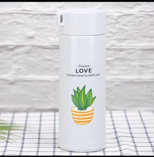 RẺ VÔ ĐỊCH_ bình nước thuỷ tinh bọc nhựa bên ngoài cách nhiệt hình cây sương rồng_ dung tích 450ml | BigBuy360 - bigbuy360.vn