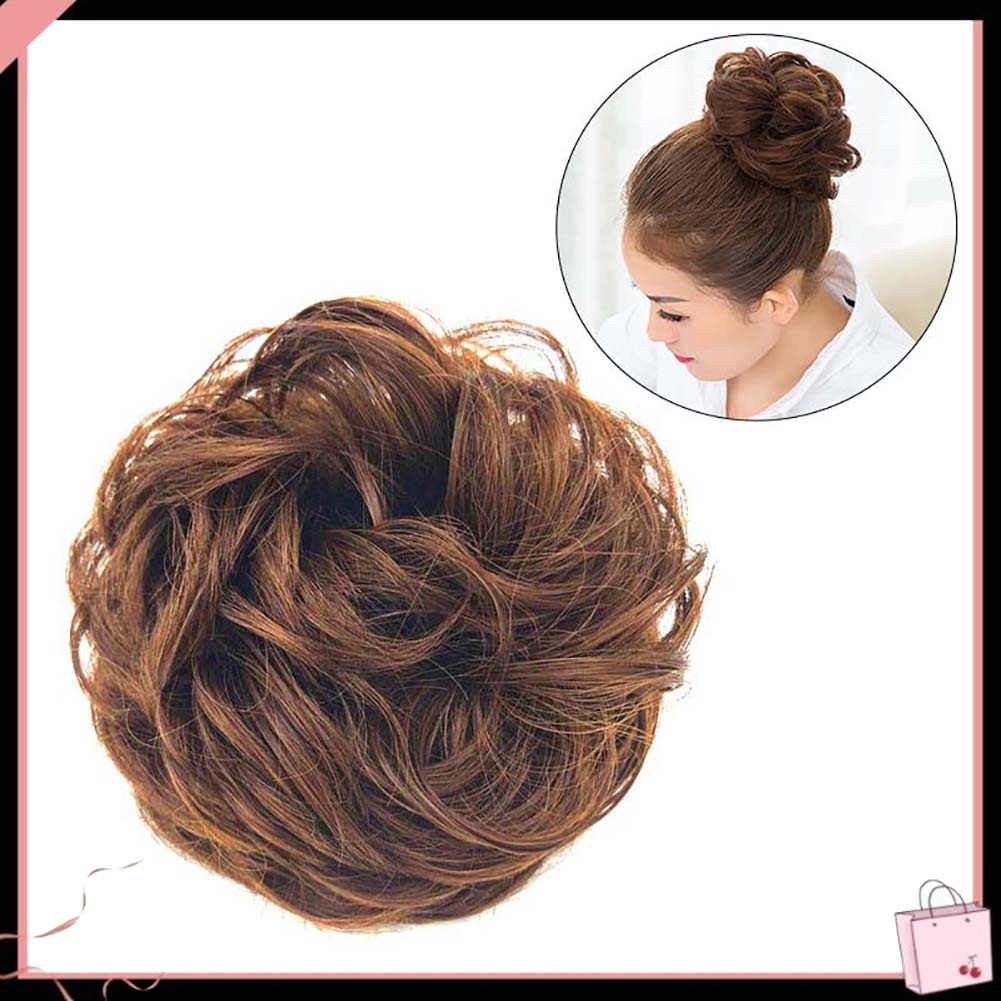 Búi Tóc Giả Kiểu Xoăn Gợn Sóng Co Giãn Dành Cho Nữ