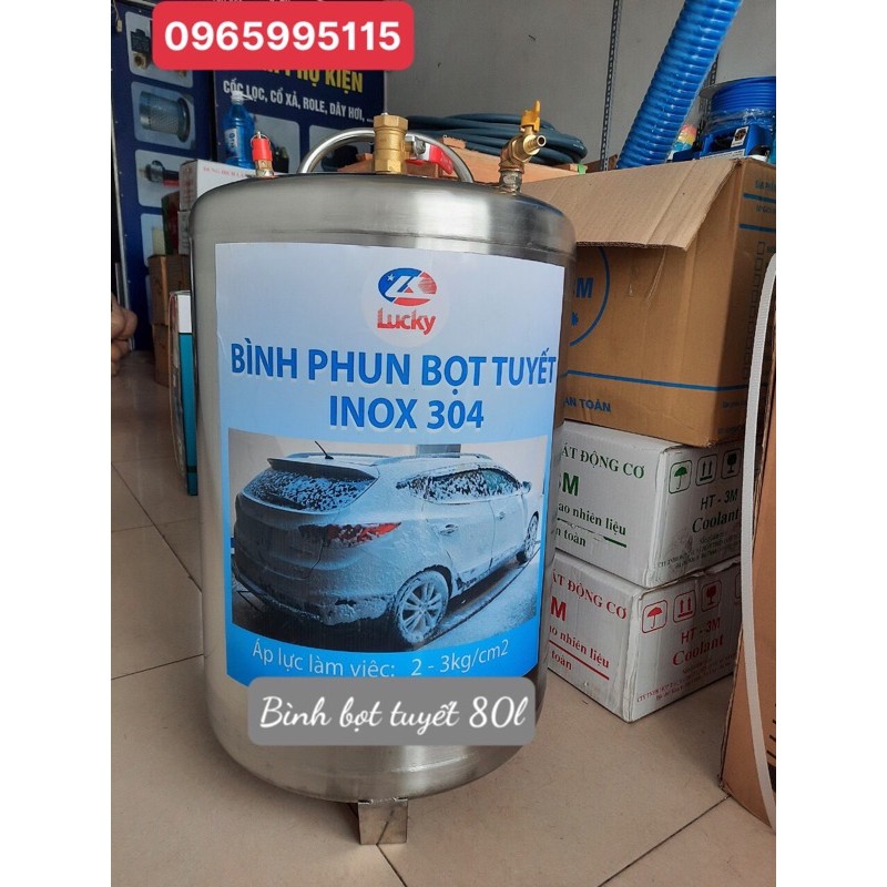 Bình bọt tuyết rửa xe LUCKY 40, 80 lít inox 304
