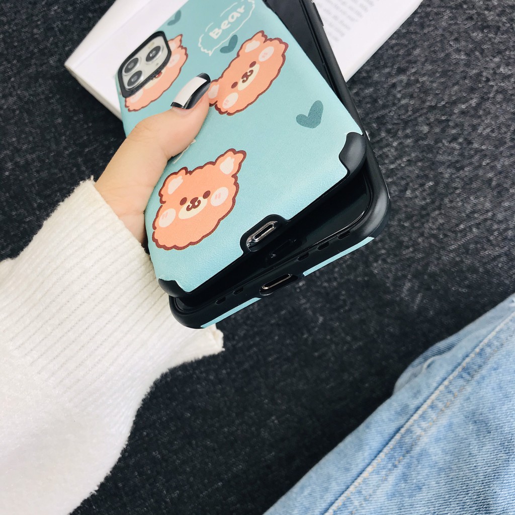 [ SAMSUM ] Ốp Lưng Da IMD Bear Smile I - R043 | BigBuy360 - bigbuy360.vn