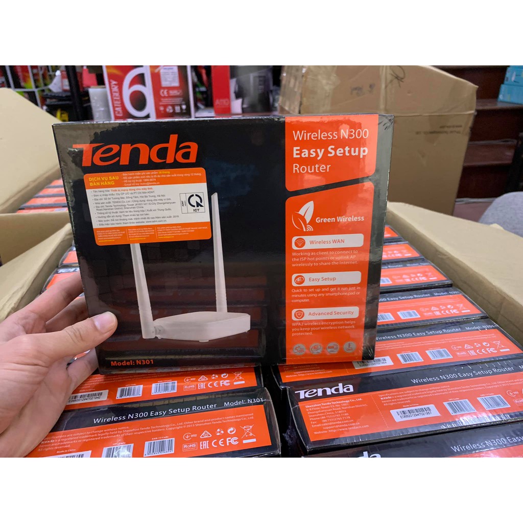 Bộ phát WiFi Tenda N301 Chính Hãng - 300Mbps 2 râu | BigBuy360 - bigbuy360.vn