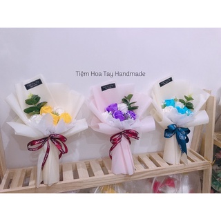Bó hoa sáp 5 bông kèm túi+thiệp