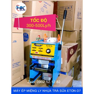 Máy ép miệng ly nhựa trà sữa ( máy dập cốc) thủ công ETON-D7