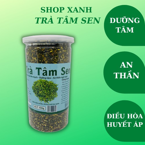 Trà tâm sen nguyên chất, bổ dưỡng , điều hòa huyết áp, cải thiện giấc ngủ, đóng hộp 250g, 450g