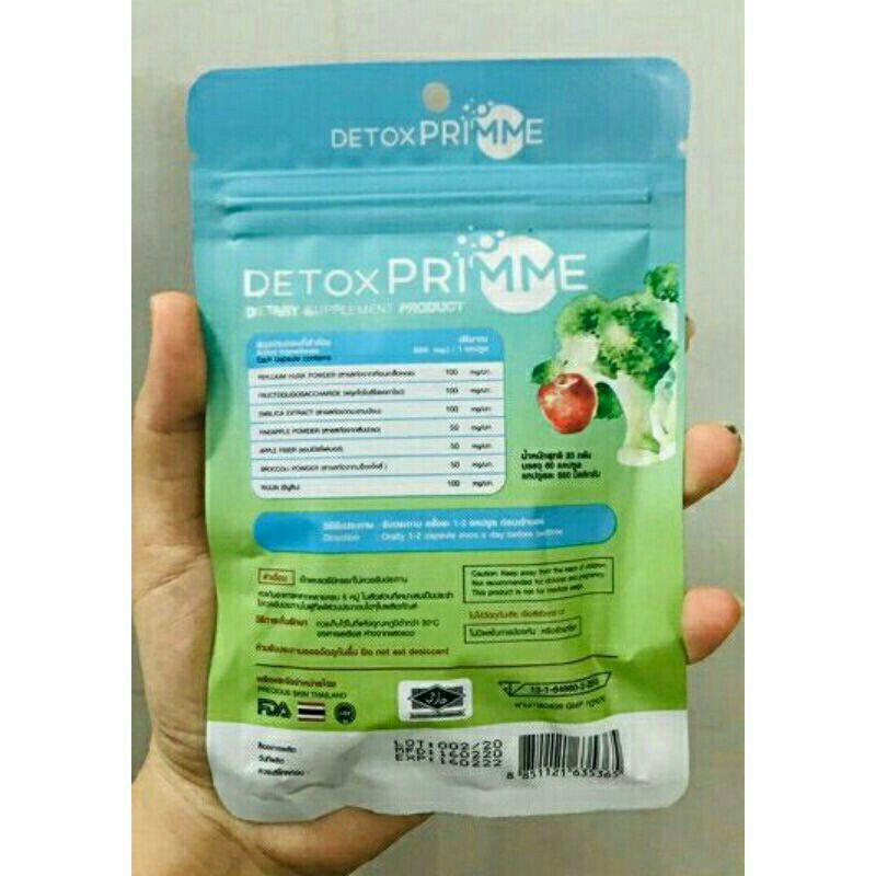 Combo 60Viên uống khử mỡ giảm cân rau xanh Detox Primme date mới - 60 viên
