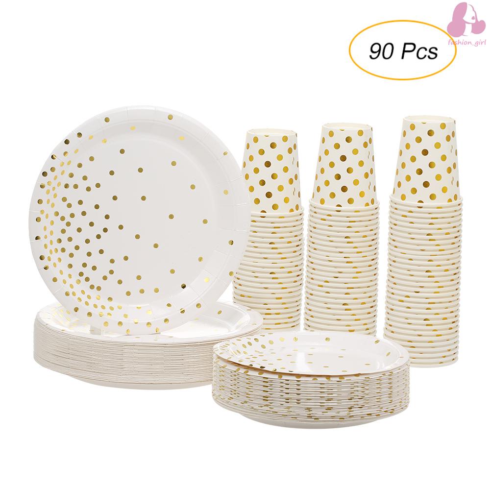 Bộ 30 Cốc Giấy 9oz + 30 Cốc Nhựa 7 "+ 30 Cái 9"