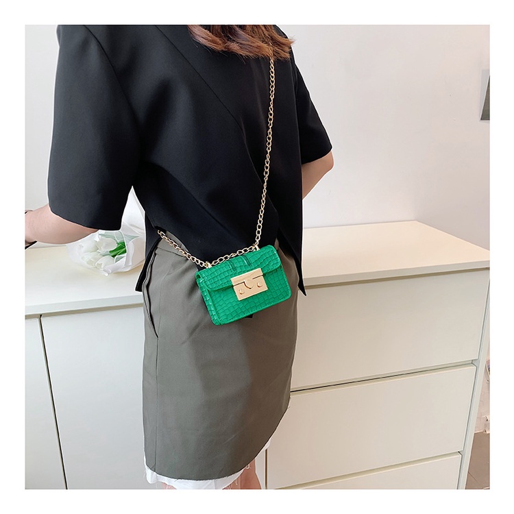 Túi đeo chéo JASMIN NOIR giả da cá sấu thời trang cho nữ