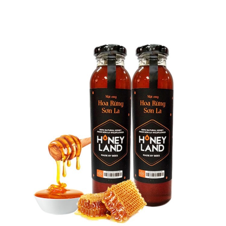 [HONEYLAND] Mật ong hoa rừng Sơn La HoneyLand chai 470g